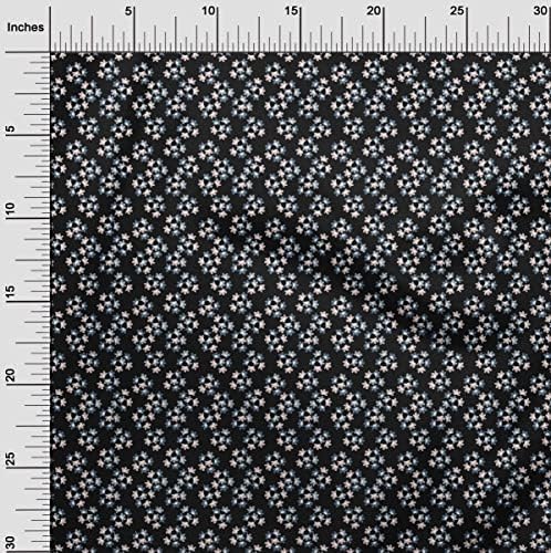 Проект по рукоделию от копринени шарени черна кърпа oneOone с цветен модел за шиене на тъкани, с ширина от 42 инча-8697