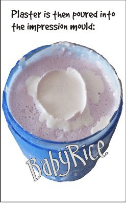 Комплект за Леене Бебета BabyRice 3D Бронзова Боя със Златна Рамка за снимки
