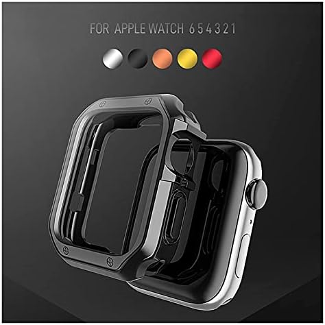 CRFYJ за Apple Watch Каишка 44 мм 42 мм 40 мм 38 мм за i-Watch серия SE/7/6/5/4/3/2/1 Силиконовата защитно покритие + метална каишка