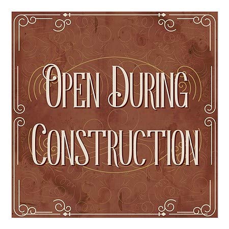 CGSignLab | Открито по време на строителството - Викторианската картичка За монтиране на прозореца | 12 x12