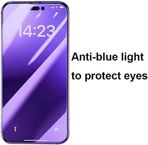 BWEDXEZ 2 опаковки Анти-Синьото защитно закалено стъкло за iPhone 14/iPhone 13/ iPhone 13 Pro Anti-Spyware Защитно фолио за екрана със