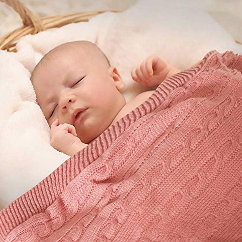 Детско Пеленальное одеало за новородени - Топло, Уютно и меко Вязаное Флисовое одеало за момче и Момиче - Сладък и полезен подарък