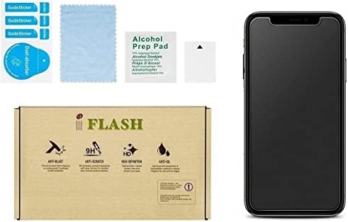 Защитно фолио от матирано стъкло IFLASH за iPhone X, XS, 11 Pro, [2] Защитно фолио от матирано стъкло със защита от отблясъци и отпечатъци