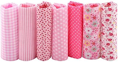 Комплект спално бельо от 7 бр. памучни тъкани, разнообразни от квадратчета, предварително изрязани от четвърти (25 * 25)