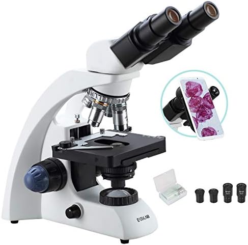 ESSLNB Микроскоп за възрастни Студенти 2000X Бинокъла на Съставен Микроскоп 3 Watt Led Биологичен Микроскоп с адаптер за телефон
