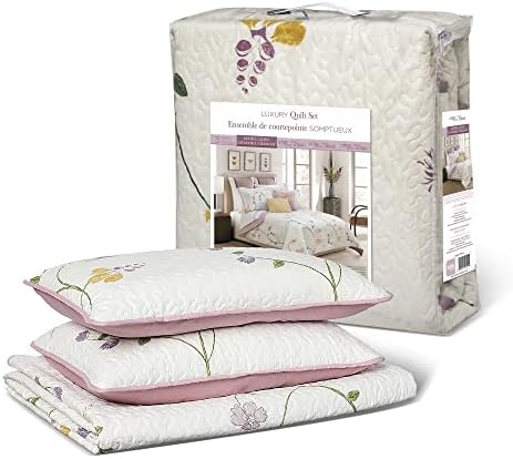 Safdie & Co. 60113.3 DQ.15 Стеганое одеяло Серенада Collection, пакет от 3 теми, Колела / Двойно, Многоцветен