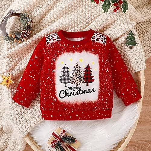 Коледна Hoody с надпис Скъпи Дядо коледа, това беше идея на татко, Коледен Червен Пуловер с дълъг ръкав за деца и Детски дрехи