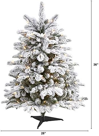 Почти натурални 3 метра. Изкуствена Коледна елха от мура Северна Каролина с 150 Топли Бели Крушки и 545 Гъвкави Клони Зелен цвят