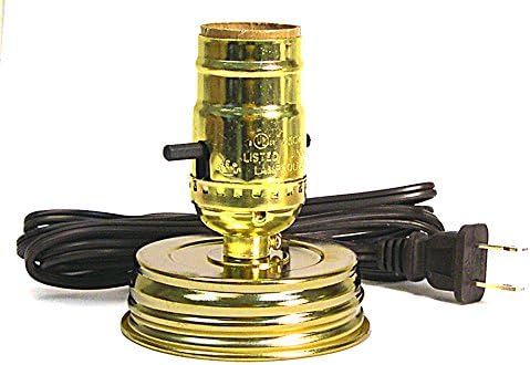 Комплект за производство на лампи Creative Hobbies® Mason Jar вече е свързан и лесен за използване! На капака и гнездото Златен цвят
