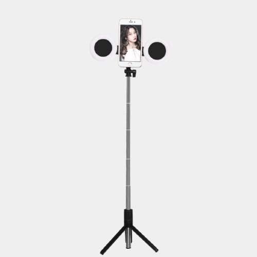 Поставяне и монтиране на BoxWave, съвместими с Gionee P15 - RingLight SelfiePod, Прибиращ се дръжка за селфи-стик с околовръстен