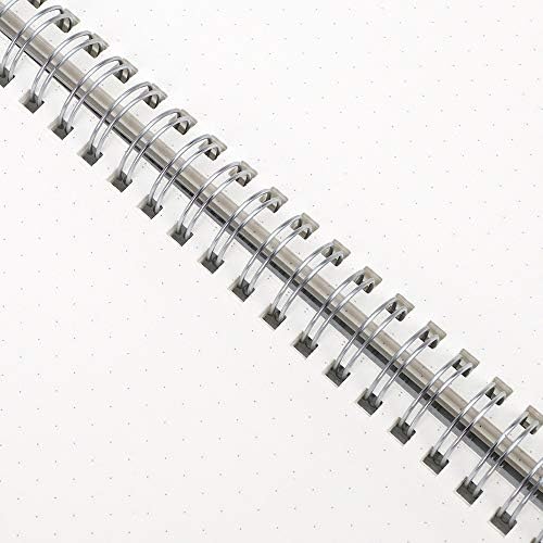 RETTACY Dot Grid Бележник Спирала 3 опаковки - Навити Бележник за дневник с точков модел, 480 Страници, Спирала Бележник за работа, Ученически пособия, къщи, хартия с дебелина