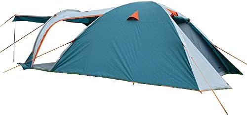 Палатка NTK Indy на 8-9 души за къмпинг | Туризъм палатка с удължена Предна част, водоустойчив купол и дишаща мрежа | Палатка