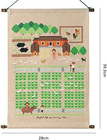 Комплект за бродерия на кръстат бод Xiu Crafts - Joyful Life of Country Side | 2870901 | Размер довършителни 19,5 x 13