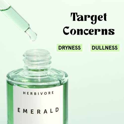 HERBIVORE Растителни Emerald Deep Moisture Glow Oil for Face - Овлажнител, Бързо Впитывающееся масло за лице за суха или склонна към