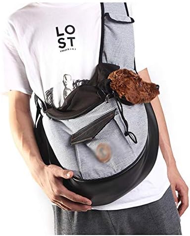 Раница за домашни любимци Meilishuang, диагонално чанта, чанта през рамо за разходки на домашни любимци, сгъваем портативен раница за котки, чанта за пътуване с куче-прат