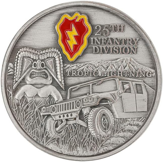 Американската Вызовная Монета 25 Пехотна Дивизия Военен Ретро Украшение Колекция От Армията На Приятели Малко Подарочное Украса Монета