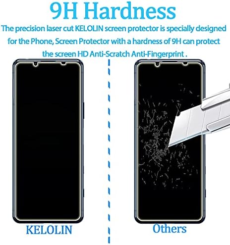 Защитно фолио KELOLIN [3 опаковки] за Sony Xperia 5 II, лесна за инсталиране, защитен слой от закалено стъкло HD със защита