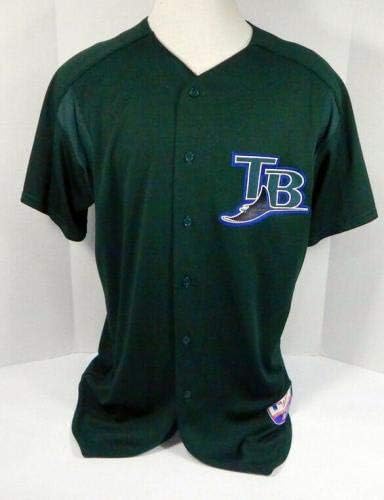 2003-06 Тампа Бей Devil Качва Исус Колом 49 Излиза в играта Зелената риза BP ST 036 - Използваните в играта тениски MLB