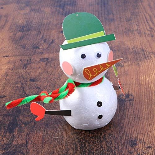 Amosfun Аксесоари за Бродерия на Коледни Изделия Снежен човек От Стиропор Коледни Изделия Учебни Материали и Аксесоари за Коледна Украса Бижута