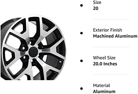 OE Колела LLC 20-инчови Джанти Подходящи за GMC Sierra Honeycomb Wheel CV92 20x9 Mach'd Wheel Холандер 5656