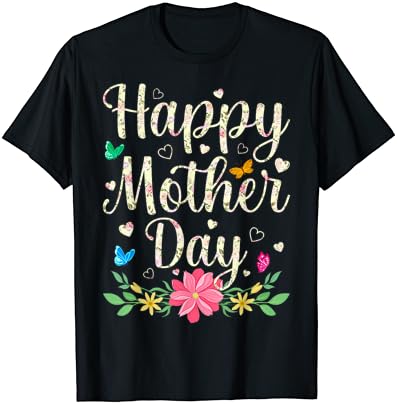 С Ден на майката 2023, Сладка Тениска с Цветен Модел за жени, майки и баби