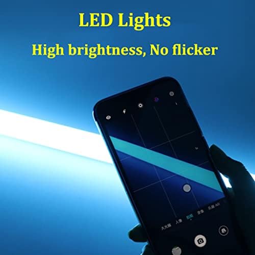 Ръчно светлинна пръчка, RGB Led видеозаснемане 12 цвята, Ламповая лампа за снимки, USB Акумулаторна с дистанционно управление, за снимките, видеоблогов, YouTube (Размер: 90 см