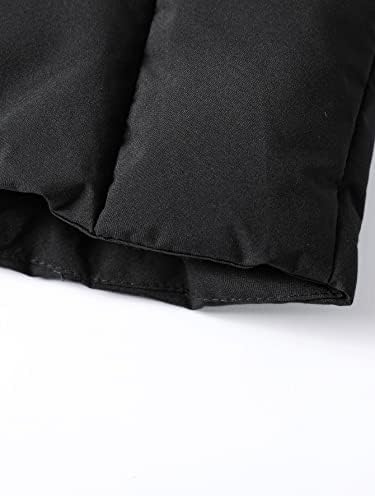 Якета за мъже, Пуховик с цип, с качулка (Цвят: Черен Размер: X-Large)