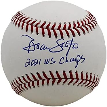 Брайън Сниткер подписа Официален бейзболен договор Атланта Брейвз Роулингс от Бяла МЕЙДЖЪР лийг бейзбол с надпис WS Champs 2021 - Бейзболни