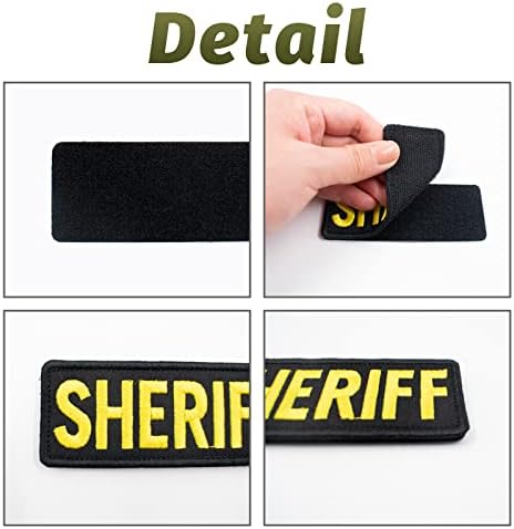 2 Бродирани ивици Шериф с плетене на една кука и линия, Тактическа Малка полицейска нашивка, Икони на правоохранителните органи