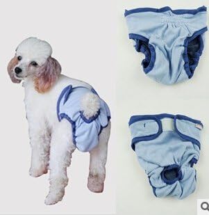 Хигиенични гащи за кучета TOPSOSO Fashion Shop Max със закопчалка Valco за новородено 4 цвята 5 размери (Син, XS (20-25 см))