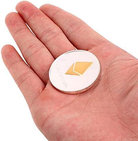 GARASANI 2 опаковки Ethereum Монета Възпоменателна Монета Със Златен и Посеребренным покритие Украса за дома, офиса, Коллекционный