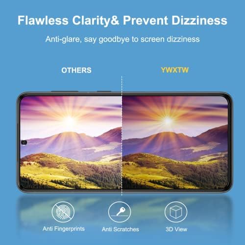 [2] за Samsung Galaxy S22 Защитно фолио за екран за поверителност, черен филм от закалено стъкло YWXTW за Galaxy S22 6,1