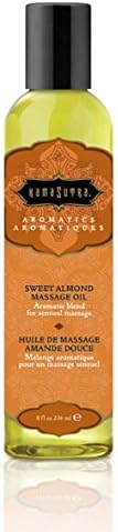 Ароматно масажно масло кама Сутра с етерични масла, за чувствен масаж на цялото тяло 236 мл (Сладки бадеми)