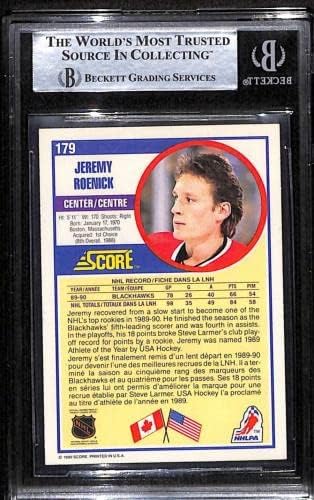#179 Джеръми Реник - 1990 Резултат от Канадските хокейни карти (Звезда) оценката на БГД AUTO - Хокей картички с автограф
