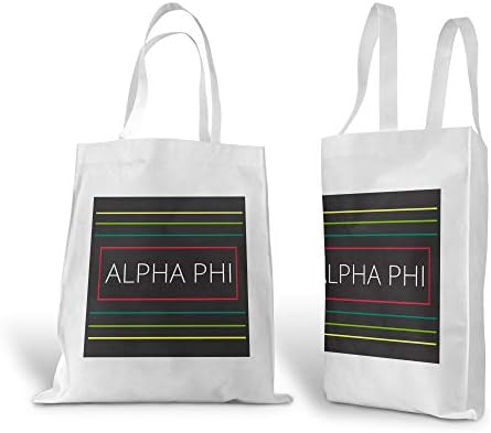 greeklife.store Холщовая Чанта за пазаруване Alpha Фи, Множество Тъканта, Чанта за пазаруване в Хранителни магазини, Пазарната чанта-тоут,