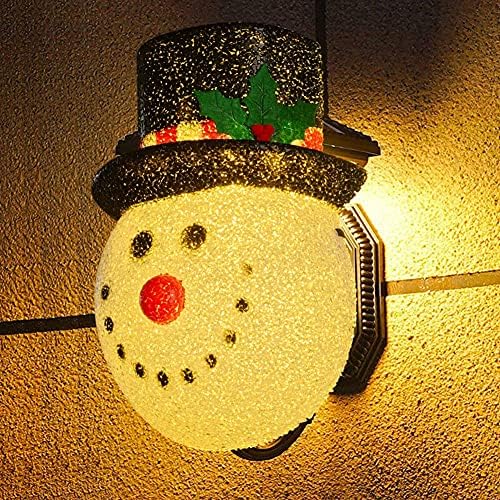 U-BUYHOUSE Коледна Лампа във формата на Снежен човек На верандата, Коледни Украси От 2021 Г., монтиран на стената Лампа, Лампа, Подходящ За Стандартни Външни Декор на Лампа?