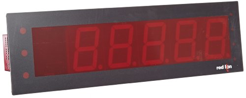 Red Lion EPAX Червен сверхбольшой led дисплей за аналогови модули MPAX, 5 Цифри, размер на буквите 4 инча, 85-250 В променлив