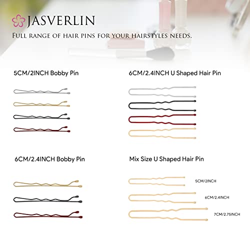 JASVERLIN U-Образна Шнола за Коса Сребрист цвят, Фиби, във формата на Светлина за жените, Дълги Големи Щипки за коса за Къдрава
