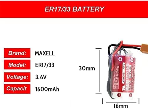 YYSHINE (50 броя) ER17/33 3,6 1600 mah Батерия за индустриален мениджмънт АД Батерия 2/3 И с кафява вилица Неперезаряжаемая Литиева