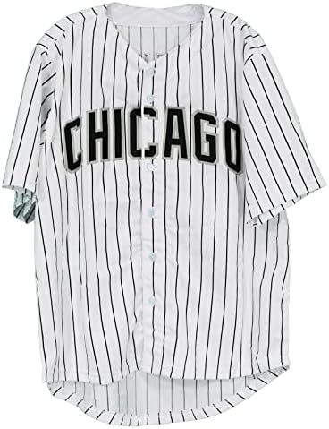 Ей Джей Пьержински Чикаго Уайт Сокс, Бяла Риза в тънка ивица №12 по поръчка с автограф на PSA COA