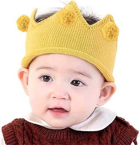 LDDCX Детска Шапка-лента за глава с Корона за парти по случай рожден Ден, Вязаная Капачка, Топло шапчица-Бини. (LDZ28)