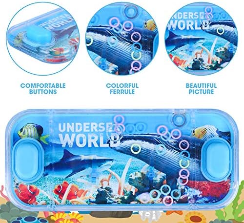 SevenQ Водни Игри за деца, 8 Опаковки Ръчни Водни игри, Океанските Играчки, Преносими игри с Воден Пръстен, Игри за пътуване