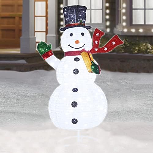 Gresonic 200 С led подсветка, Изскачащи Коледни Украшения във формата на Снежен човек на открито, Предварително Осветени
