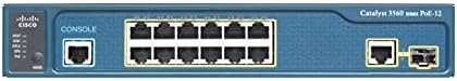 Мрежов комутатор Cisco Catalyst 3560CX-12PC-S, 12 портове Gigabit Ethernet (GbE), 8 изхода PoE +, бюджет PoE 240 W, 2 изгряващите канал 1G