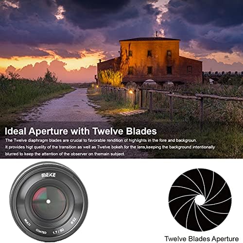 Meike 50 мм F1.7 Полнокадровый обектив с ръчно фокусиране с голяма бленда за Беззеркальных фотоапарати Panasonic Lumix Sigma Leica