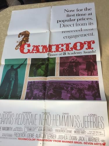 Оригинален плакат на филма Камелот, 1968 г., Сгънати 40 x 60, Ричард Харис