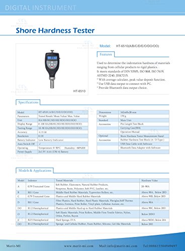 Цифрово Измерване на Твърдостта по Шор HT-6510O O Durometer Твърд Твърди Пробен Сензор за тъкани Найлон