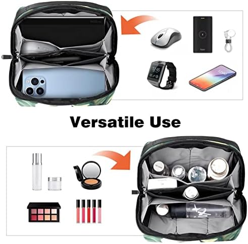 Преносим Електронен Органайзер за Чанти, Акварелни Палмови Листа, Пътна Чанта За Съхранение на Кабел, Твърди Дискове, USB, SD-карта, Зарядно