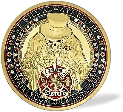 Монета на Повикване Пожарникар BHealthLife Благотворителност Противопожарната служба, Винаги Спасява Благославя Пожарникар
