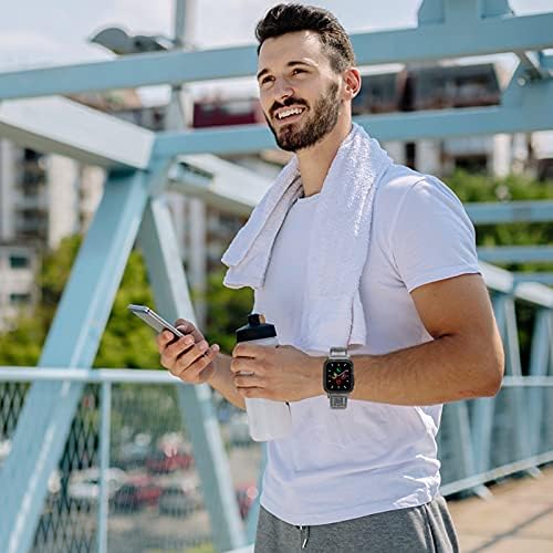 Съвместим с каишка на Apple Watch 40 мм, 38 мм, със защитен калъф, за мъже и жени, Кристално Чист Спортен Защитен Удароустойчив калъф
